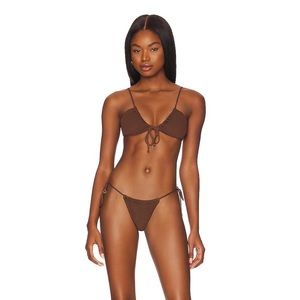 Seafolly Brown Bikini Set Drawstring
